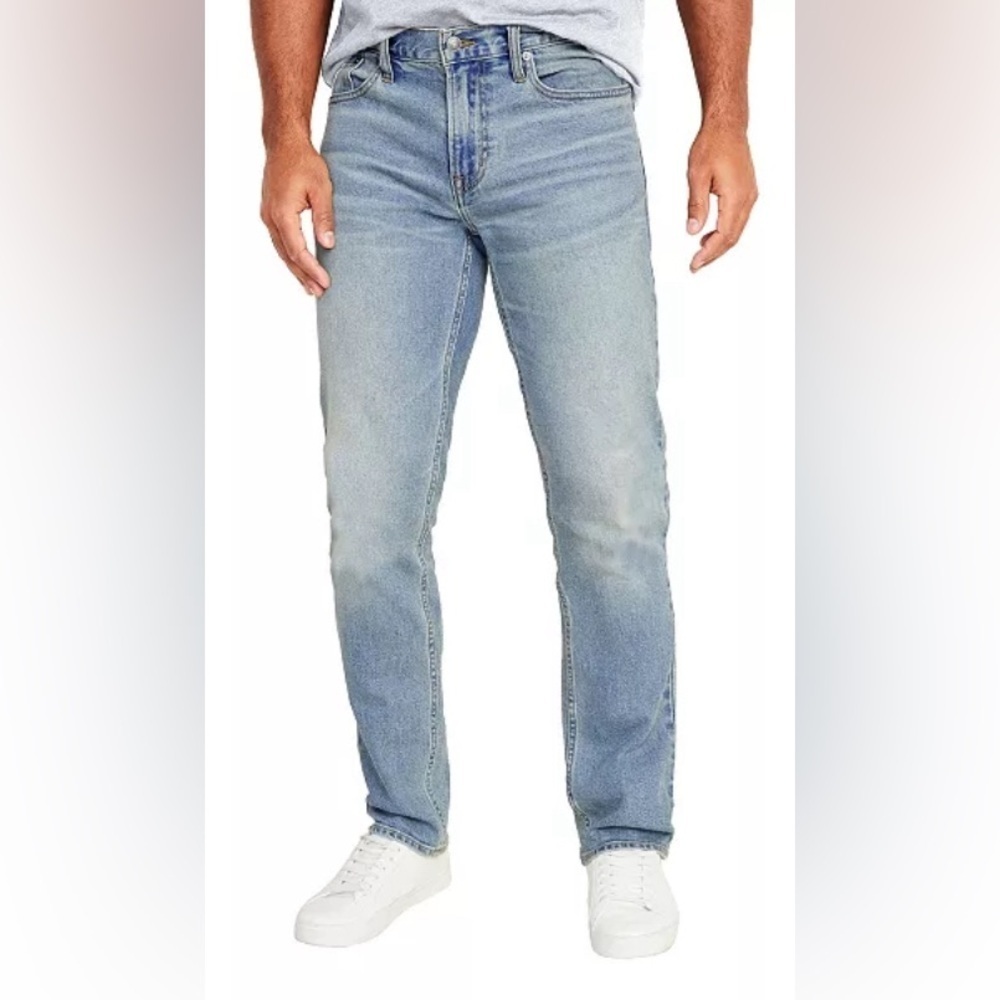 NEW - BLU ROCK
Men's Flex Stretch Straight Jeans. Light Wash. 38x30